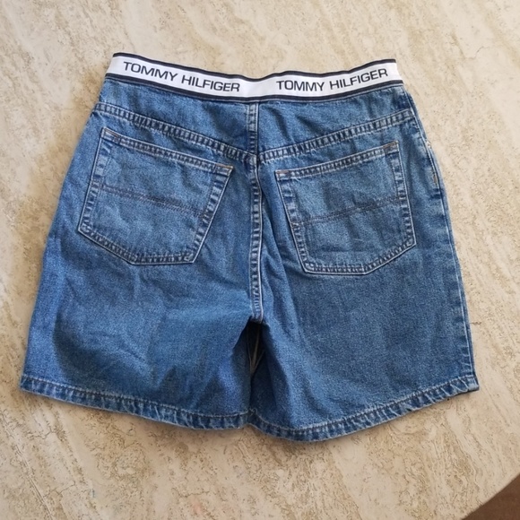 SOLD!!!VTG Tommy Hillfiger Shorts w/ Tommy Band - Picture 4 of 8